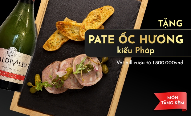 Tặng món Pate Ốc Hương kiểu Pháp