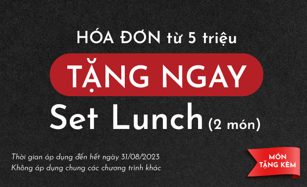 Đồng giá 38k món nước khi dùng Set Lunch